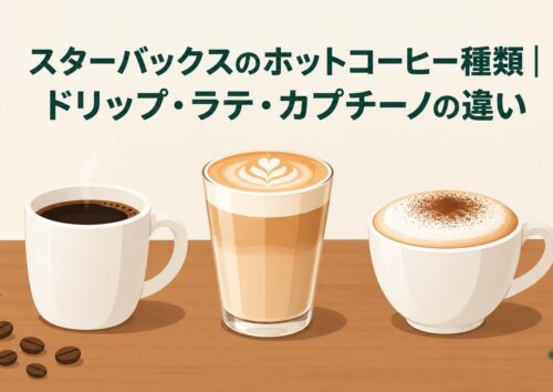 スターバックスのホットコーヒー種類｜ドリップ・ラテ・カプチーノの違い