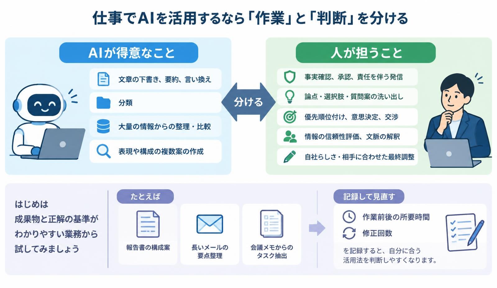 仕事でAIを活用するなら「作業」と「判断」を分ける