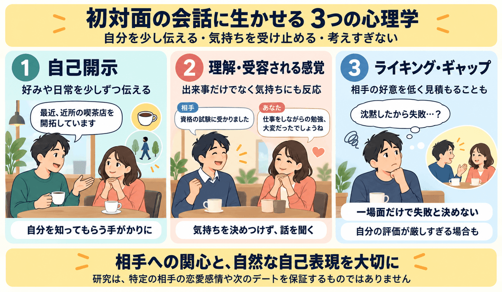 初対面の会話に生かせる3つの心理学